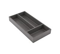 NINKA Connect 2287.90 10111 Range-couverts à 3 compartiments Grand bac de base en plastique gris foncé argenté 40 x 20 x 5 cm 400 mm