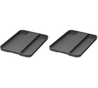 Ninka eins2top Couvercle simple en plastique pour poubelle de 12/17/26/32 litres Gris foncé (Lot de 2)