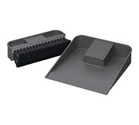 NINKA Eins2top 5006.90 41514 Set de balayette et balai petit pour poubelle encastrée, plastique gris foncé, argenté