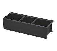 NINKA SideBOX 5051.82 41514 Système de rangement en plastique pour Legrabox Hauteur C avec 3 compartiments pour rangement supplémentaire Anthracite argenté