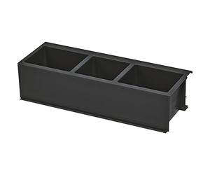 NINKA sideBOX 5051.91 41514 Système de rangement pour boîte tandem Hauteur D avec 3 compartiments pour espace de rangement supplémentaire Plastique Anthracite/argenté