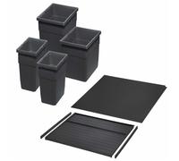 SOTECH Ninka Système Tri des Déchets eins2vier KB 600 mm, Épaisseur latéral 16 mm Hauteur 275 mm 2x 6L, 2x 13,5L, 1x 60cm