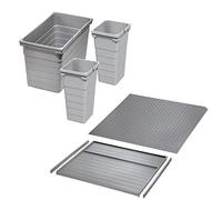 Ninka Système Tri des Déchets eins2vier KB 600 mm, Épaisseur latéral 16 mm Hauteur 330 mm 2x 11,5L, 1x 25L, 1x 60cm