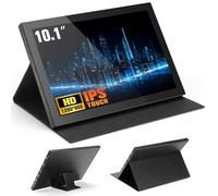 NinkBox 10.1'' Raspberry Pi Écran Moniteur Tactile Portable Touchscreen Monitor IPS 1280X800 USB HDMI Écran Capacitif Pi, Compatible avec Raspberry Pi, Windows, 2 Haut Parleurs avec Boîtier et Support