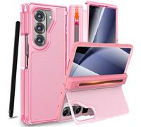 NINKI Stylet pour Samsung Galaxy Z Fold 5 avec porte-stylo fin en S et béquille cachée, protection d'écran à charnière pour Samsung Z Fold5, étui avec fente pour stylo S et support pour femme - Deux