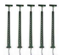 NINMORTH 5 pièces N Scale Model Railway Treillis Mât Lumières pour Dispositions 1:160 - LED Bonsaï & Décoration de Bâtiment, 3V DC/AC, Boîtier en Métal