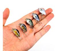 NINMORTH . 8 g pour mini appâts Crankbait - Lot de 5 boîtes de pêche pour la pêche au bar - Conçu avec une manipulation pratique