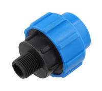 NINMORTH Adaptateur mâle en polypropylène pour tuyaux en polyéthylène - Connecteur de serrage pour eau potable, 16 bar, 20-C32 mm x 1/2-C1"