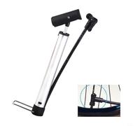 NINMORTH Alliage d'aluminium pour pompe à vélo, portable haute pression pour mini gonfleur d'air pour valves Presta, pompe légère pour vélo de montagne, vélo de route, argent (4 x 11 x 32 argenté)