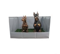 NINMORTH Bac à litière pour chien haut avec tapis d'herbe, bac à pipi pliable et imperméable pour chiens de grande et petite taille, tapis de gazon artificiel de contrôle (gris, taille S)