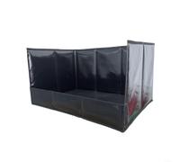 NINMORTH Bac à litière pour chien haut avec tapis d'herbe, bac à pipi pliable et imperméable pour chiens de grande et petite taille, tapis de gazon artificiel de contrôle (noir XL)