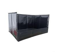 NINMORTH Bac à litière pour chien haut avec tapis d'herbe, bac à pipi pliable et imperméable pour chiens de grande et petite taille, tapis de gazon artificiel de contrôle (noir, L)
