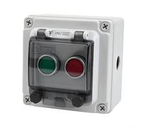 NINMORTH Boîtier de commutation à bouton-poussoir extérieur IP67, 1NO 1NC, interrupteur momentané à réinitialisation automatique avec couvercle transparent, boîtier électronique ABS anti-erreur pour