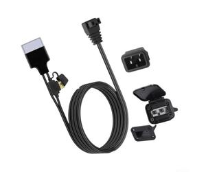NINMORTH Câble d'alimentation CC 12 V 50 A pour glacière voiture Câble | 2 mètres de long, section transversale 16 AWG, utilisation flexible, suffisant pour le siège arrière au coffre, robuste