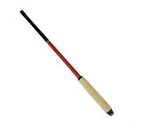 NINMORTH Canne à pêche télescopique portable - Manche court en fibre de carbone 1,2 m à 2,1 m avec poignée en bois confortable (1,5 m rouge)