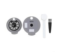 NINMORTH Capsule de café rechargeable pour Tassimo, capacité de 12 g, kit de dosettes réutilisables avec couvercles, cuillère, brosse, gris