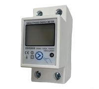 NINMORTH Compteur d'énergie numérique monophasé DDS668 220 V 120 V type rail type rail écran LCD tension courant moniteur réinitialisation clair résidentiel commercial (230 V)