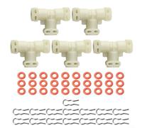 NINMORTH Connecteur thermobloc d'eau en forme de T pour machines à expresso Saeco, kit de réparation complet avec tubes toriques et anneaux en carton