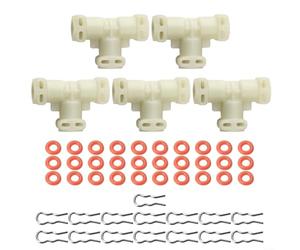 NINMORTH Connecteur thermobloc d'eau en forme de T pour machines à expresso Saeco, kit de réparation complet avec tubes toriques et anneaux en carton