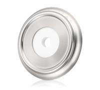 NINMORTH Couvercle de bec de baignoire en acier inoxydable pour anneau avec joint en mousse, diamètre intérieur de 3,8 cm, diamètre extérieur de 9,5 cm, finition chromée argentée pour espace mural de