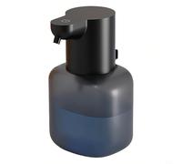 NINMORTH Distributeur de savon automatique sans contact 500 ml, mousse rapide avec visible pour réservoir, IPX5, résistant à l'eau, sans perçage, installation à domicile, bureau, noir