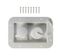 NINMORTH Ensemble de trappe de remplissage d'eau et de gravité pour véhicule récréatif blanc, clapet anti-retour en laiton robuste empêchant le refoulement pour remorques