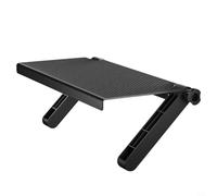 NINMORTH Étagère supérieure réglable pour TV, gain de place, rehausseur de moniteur avec base antidérapante, peut contenir des télécommandes, des haut-parleurs, des capteurs VR jusqu'à 3,2 kg, noir