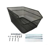 NINMORTH Fer épais pour panier arrière de vélo, 40 x 30 x 20 cm, pour transporter des courses et pique-niques - Noir