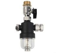 NINMORTH Filtre magnétique de chaudière pour chauffage central, séparateur de boue fileté DN20/DN25 avec maille en acier inoxydable, extracteur de rouille mural HVAC (DN25)