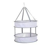 NINMORTH Grand séchoir à linge pliable double couche pour usage domestique intérieur et extérieur Blanc 1 pièce