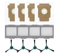 NINMORTH Hoppipola Kit de sac filtrant de rechange et brosse latérale pour Max 705 avec filtres en microfibre, sacs non tissés, brosses en nylon