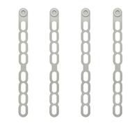 NINMORTH Hoppipola Lot de 4 sangles en silicone pour couvercle de mijoteuse et boîte à déjeuner, élastique réglable avec bouton autobloquant, passe au lave-vaisselle, noir/bleu/gris