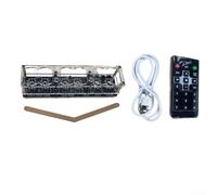 NINMORTH IN-12 Support d'horloge à tube lumineux à 4 chiffres Version premium avec télécommande et lumière d'ambiance RVB, kit d'horloge de bureau rétro Nixie à monter soi-même, alimenté par USB-C