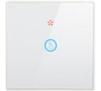 NINMORTH Interrupteur tactile sans fil, télécommande RF433 avec panneau en verre trempé, interrupteur lumineux alimenté par piles pour la maison pour l'éclairage, les chauffages et les ventilateurs