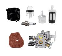 NINMORTH Kit de carburateur 4242-120-0601 pour C1T-S195G, remplacement pour taille-haie Stihl HS46, HS46C, HS46C-E, HS56, HS56C-E, kit de carburateur en métal pour régulation du carburant et