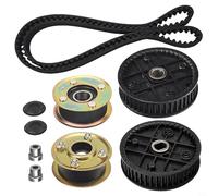 NINMORTH Kit de courroie de poulie pour tondeuse à gazon compatible avec TimeMaster 30" 76 cm modèles 20975 21810, pour TurfMaster Walk-Behind, 131-4529 125-2532