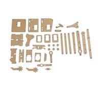 NINMORTH Kit de préhension en acrylique pour Arduino 4 degrés de liberté, kit électronique DIY pour apprendre à programmer STEAM - Noir, bleu, blanc, orange, marron, noir