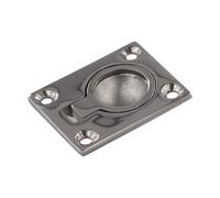 NINMORTH Loquet de porte de bateau en acier inoxydable - Montage encastré - Pour poignée de traction à anneau, 316 pour qualité marine, poli miroir, trappes et portes de poche