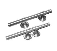 NINMORTH Lot de 2 poignées de porte coulissantes en acier inoxydable à double ouverture pour porte coulissante, armoire et porte de garage, finition brossée