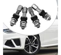 NINMORTH Lot de 4 boulons TR48e à visser pour tiges de valve de pneu en acier inoxydable, 48 mm, montage encastré, haute pression, motos, scooters et cyclomoteurs