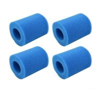 NINMORTH Lot de 4 cartouches filtrantes de piscine type II lavables en mousse de rechange pour Intex 58094 Filtre de piscine pour pompe 13,4 x 5,2 cm Bleu