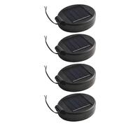 NINMORTH Lot de 4 lampes solaires de rechange pour lampes de jardin, 3 vitesses réglables, étanchéité IP55 et batterie rechargeable de 600 mAh, noir