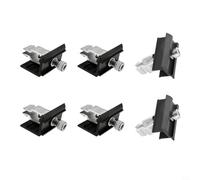 NINMORTH Lot de 6 pinces de montage pour module solaire, pour supports en alliage d'aluminium pour panneaux encadrés de 30 à 45 mm, finition noire