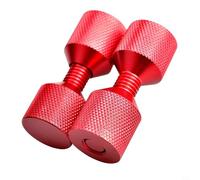 NINMORTH Lot de chevilles à double trou pour bride, en acier inoxydable rouge et noir, chevilles à dégagement rapide avec niveau à bulle pour les tâches de fabrication (rouge - petit)