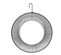 NINMORTH Mangeoire à oiseaux en spirale de grande capacité pour cage à suspendre en acier antirouille pour jardin extérieur Noir