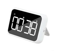 NINMORTH Minuteur électronique de cuisine avec LED à luminosité réglable, compte à rebours de 99 minutes et chronomètre, boutons conviviaux pour personnes âgées, minuterie de bureau magnétique pour