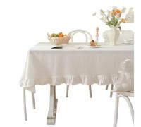 NINMORTH Nappe Vichy jaune 140 cm carrée en pur