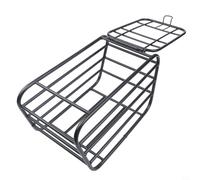 NINMORTH Panier noir à montage frontal pour vélos électriques et scooters, pour porte-bagages robuste en acier au carbone avec doublure lavable, 38,1 x 22,6 x 21,6 cm (doublé)