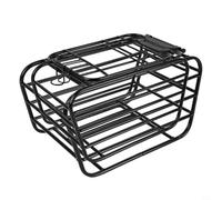 NINMORTH Panier noir à montage frontal pour vélos électriques et scooters, pour transport robuste en acier au carbone avec doublure lavable, 38,1 x 22,6 x 21,6 cm (sans doublure)