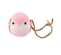 NINMORTH Pendentif balançoire en crochet pour rétroviseur de voiture, accessoire décoratif à suspendre pour femmes et filles, canard blanc (pingouins roses)